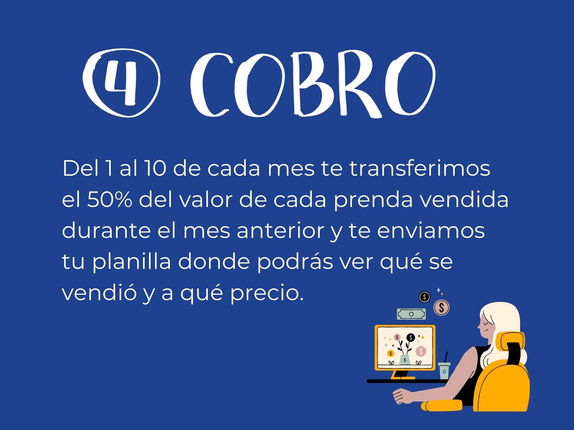 Cobras tus ventas del 1 al 10 de cada mes
